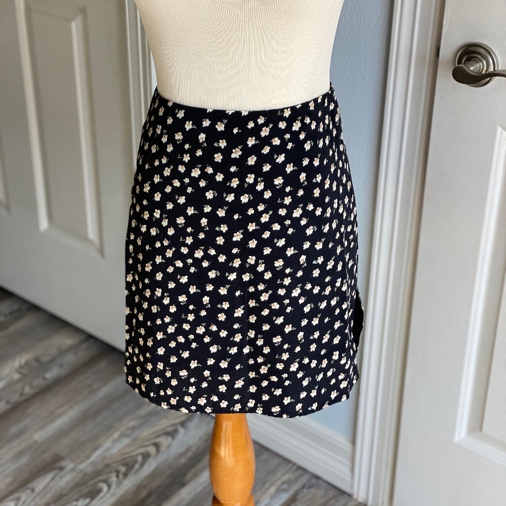 Pink Lily Floral Skirt